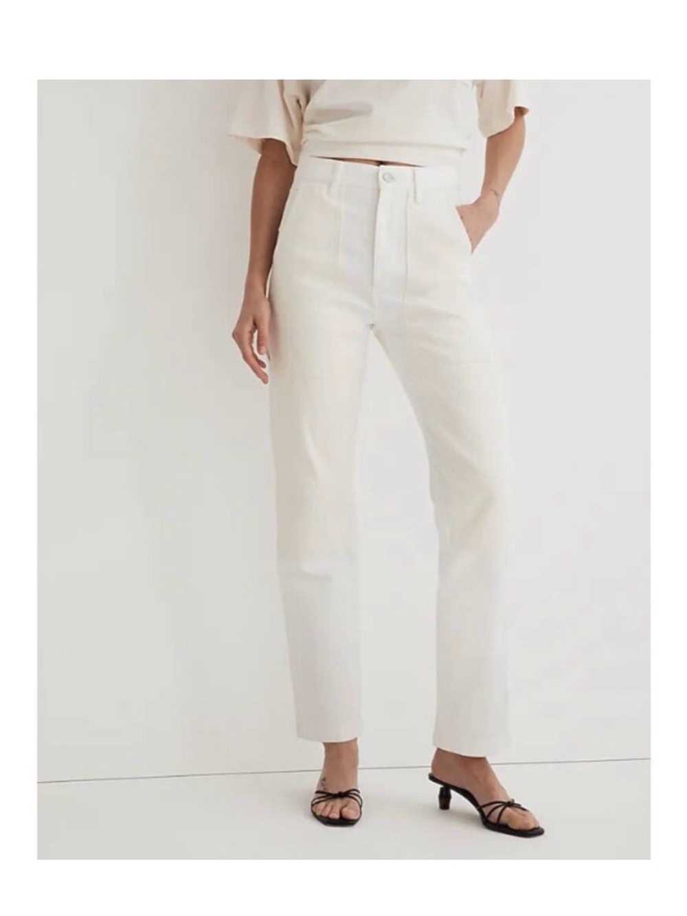 Madewell The Perfect Vintage Straight Jean: Two-Tone Workwear Edition Size 27